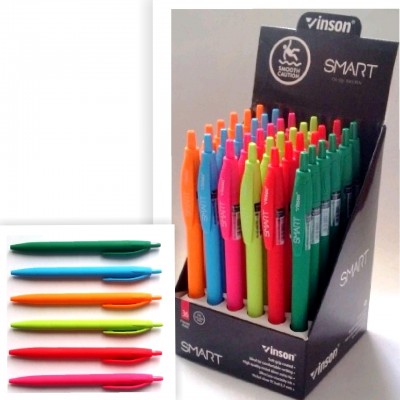 Ручка Vinson SМARТ шариковая автомат. цветной корп.0,7mm R1 (36шт/уп)